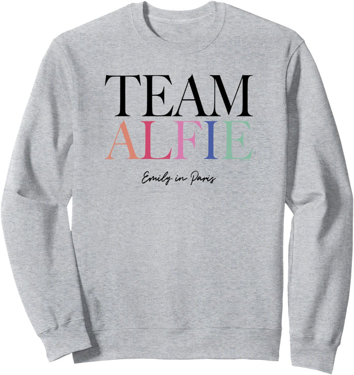 Emily in Paris Team Alfie Rainbow Text Logo Sweatshirt