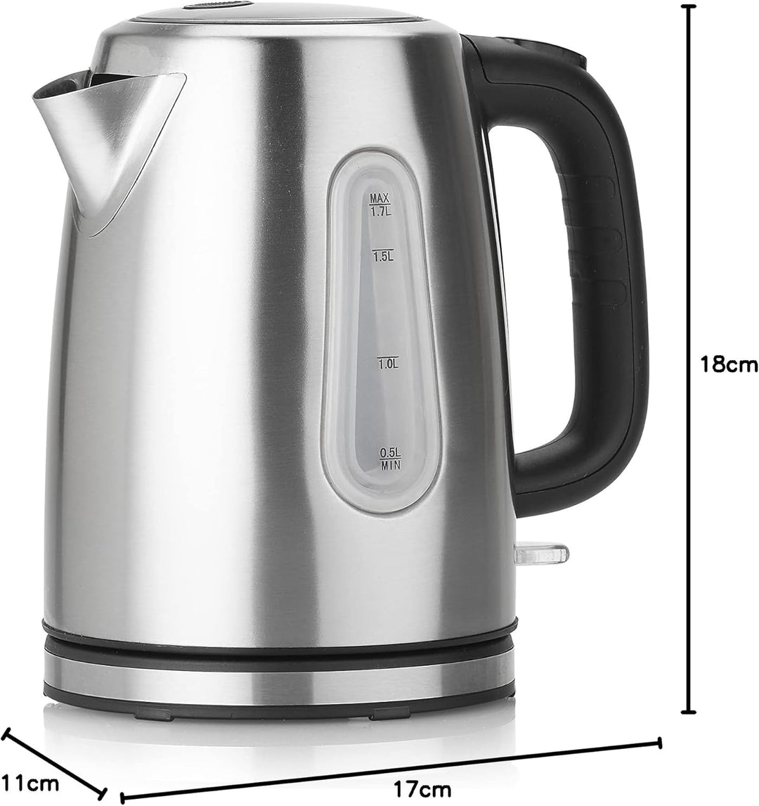 Tristar WK-3373 Wasserkocher und Heisswasserspender, 2200 W, silber Silver, Silver