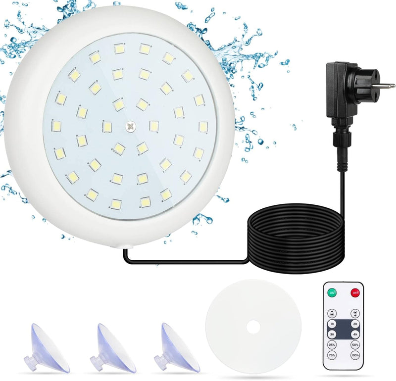 COOLWEST LED Poolbeleuchtung, 10W Weisses Licht Poolbeleuchtung Unterwasser Led mit Magnet für Stahl