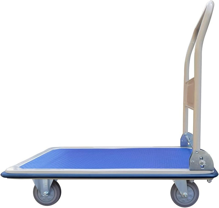 HEMMDAL Transportwagen | 300 kg Tragkraft | HxBxT 90 x 90,5 x 61 cm | Lagerwagen mit Vollgummi-Berei
