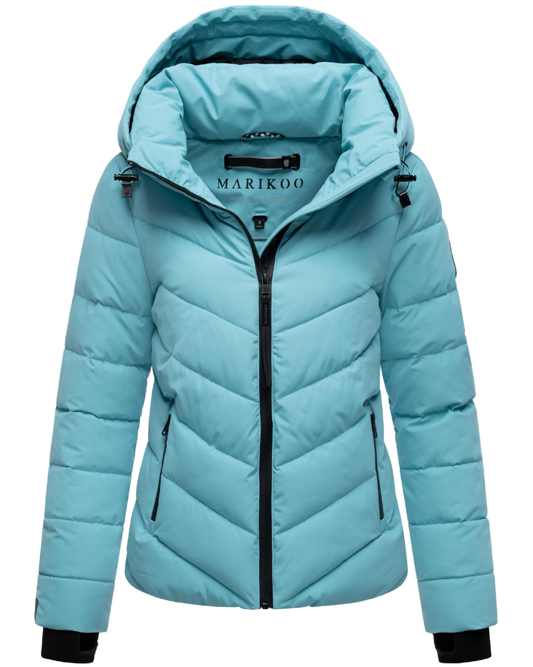 MARIKOO Damen Winterjacke warme Steppjacke mit abnehmbarer Kapuze Samuiaa XVI XS-3XL XS Sky Blue, XS