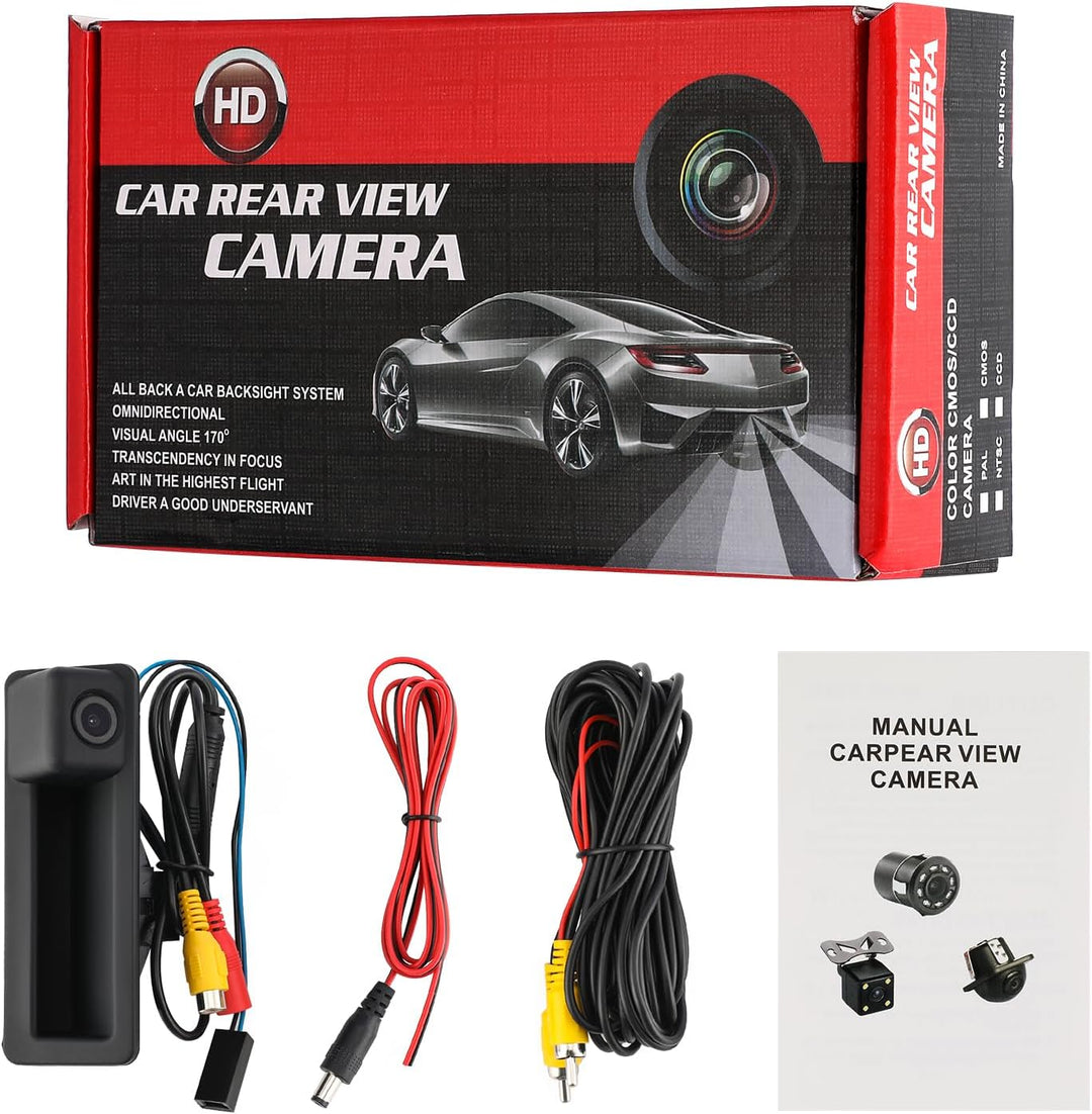 AHD 720P Auto Rückfahrkamera Kompatibel mit BMW 3er E90 E91 E92 E93 5er E60 E61 X1 E84 X5 E70 X6 E71