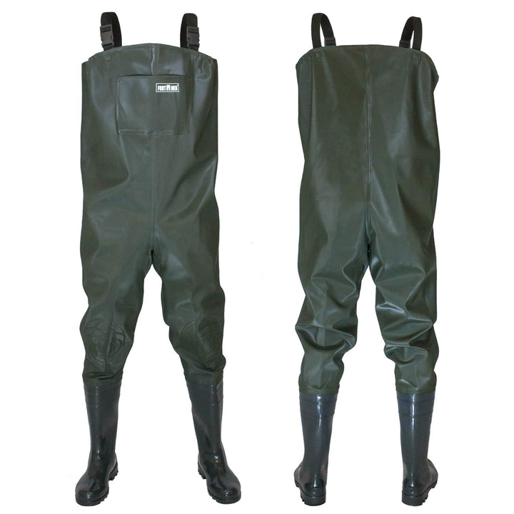 Wathose Herren Anglerhose mit Stiefel Gr 38-47 wasserdichte Watthosen Teich Fischer Watstiefel Hose,