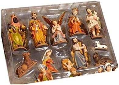 Paben – Komplette Figurensammlung für die Weihnachtskrippe, Grösse Figuren: 7 cm, 11 Motive aus