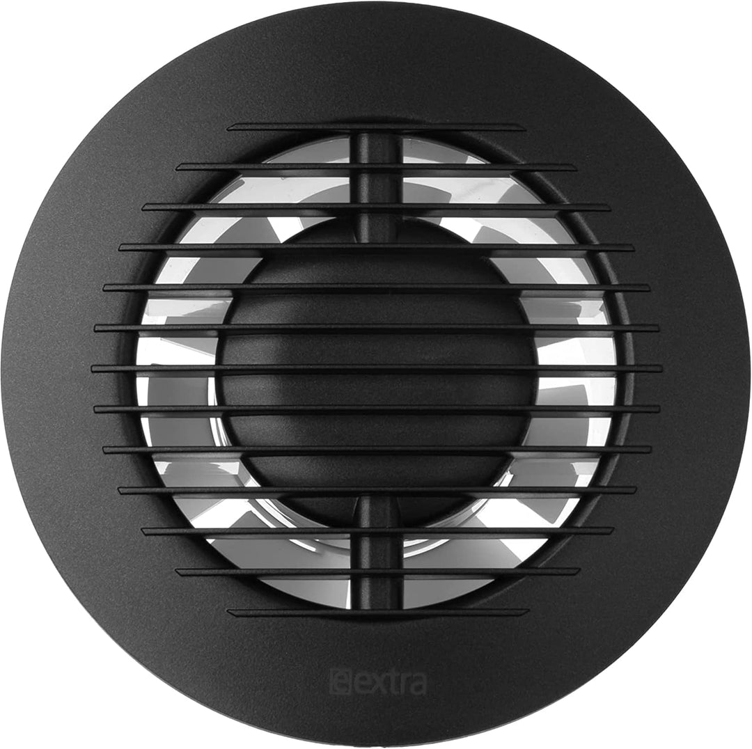 Ø 100mm Anthrazit Badlüfter - Ventilator mit Kugellager - Lüfter für Effiziente Belüftung im Bad Kuc