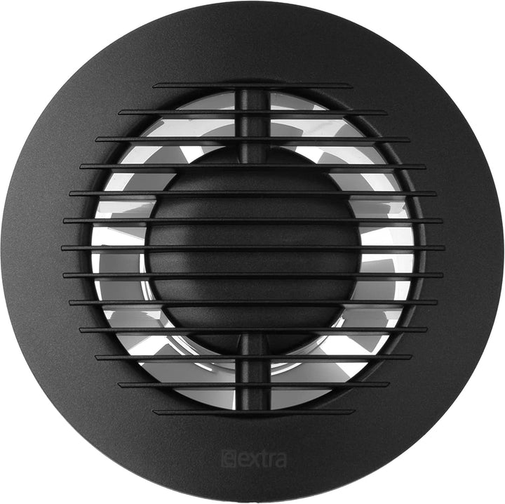Ø 100mm Anthrazit Badlüfter - Ventilator mit Kugellager - Lüfter für Effiziente Belüftung im Bad Kuc