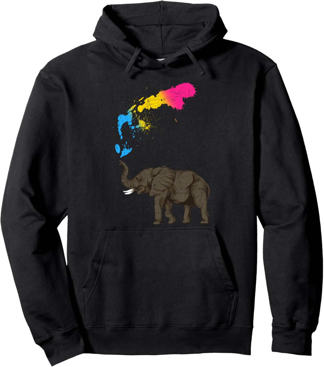 Pansexuell Elefant Queer Pan Pride Month LGBTQ Pansexuell Pullover Hoodie
