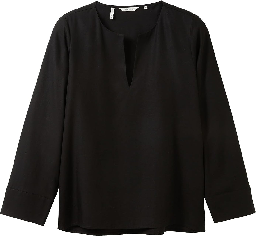 TOM TAILOR Damen 1039142 Bluse (1er Pack) 38 14482 - Deep Black, 38 14482 - Deep Black