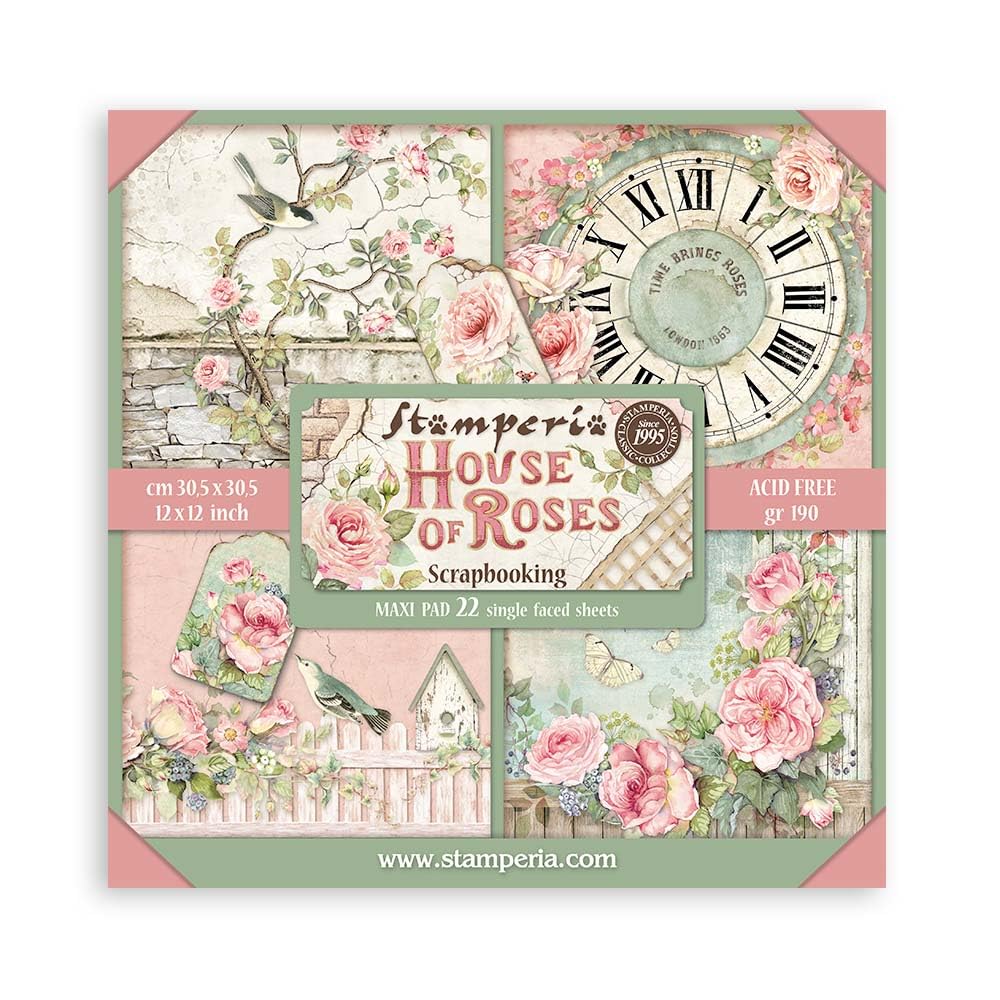 Stamperia - Scrapbook Paper Pad for Scrapbooking, Albums, Card Making, Bullet Journalling and More,