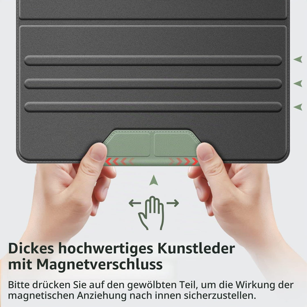 HOLIMET Hülle für iPad 9. Generation (2021) mit Stifthalter, iPad 8/7. Generation (2020/2019) PU-Led
