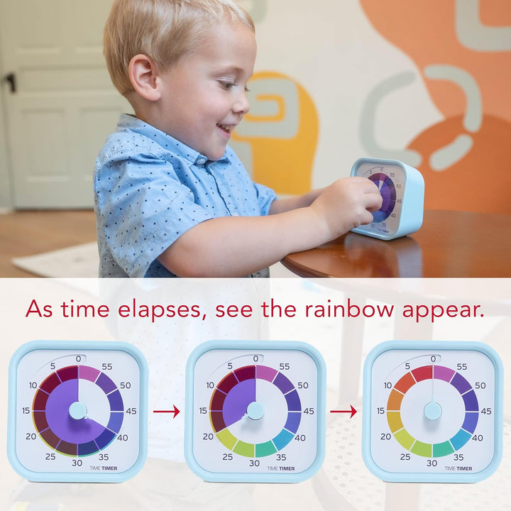 Time Timer MOD – Home Edition – Regenbogenrad – individuelle Grösse, visueller Countdown-Timer mit 5