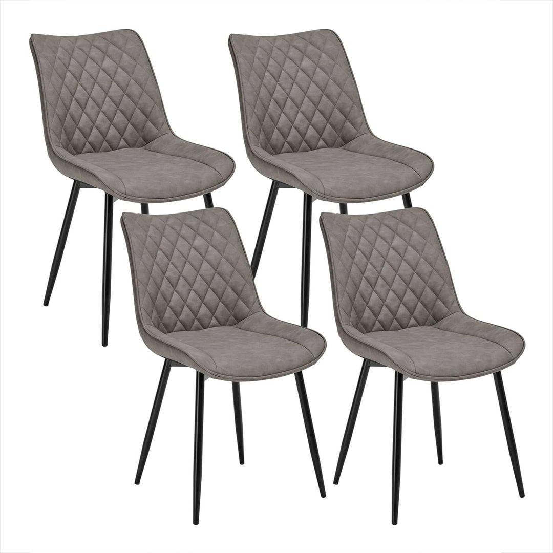 WOLTU Esszimmerstühle 4er Set, Küchenstühle, Wohnzimmerstühle, Polsterstühle mit Rückenlehne, für Es