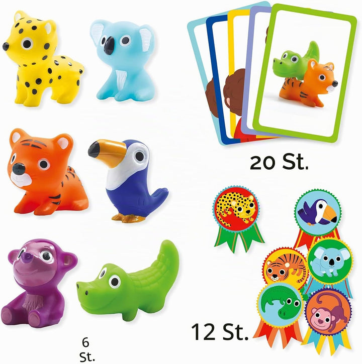 DJECO Spiel Action und Spiegelungen Lernspiele DJECOSet Little Action, Mehrfarbig (15)