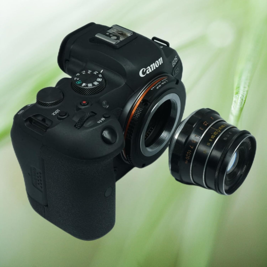 PHOLSY Manueller Objektivadapter: Kompatibel mit Leica L39 M39 LTM Objektiv und Canon RF (EOS R-Type