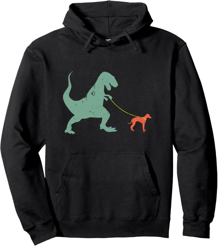 Italienischer Windhund Dinosaurier T-Rex Pullover Hoodie