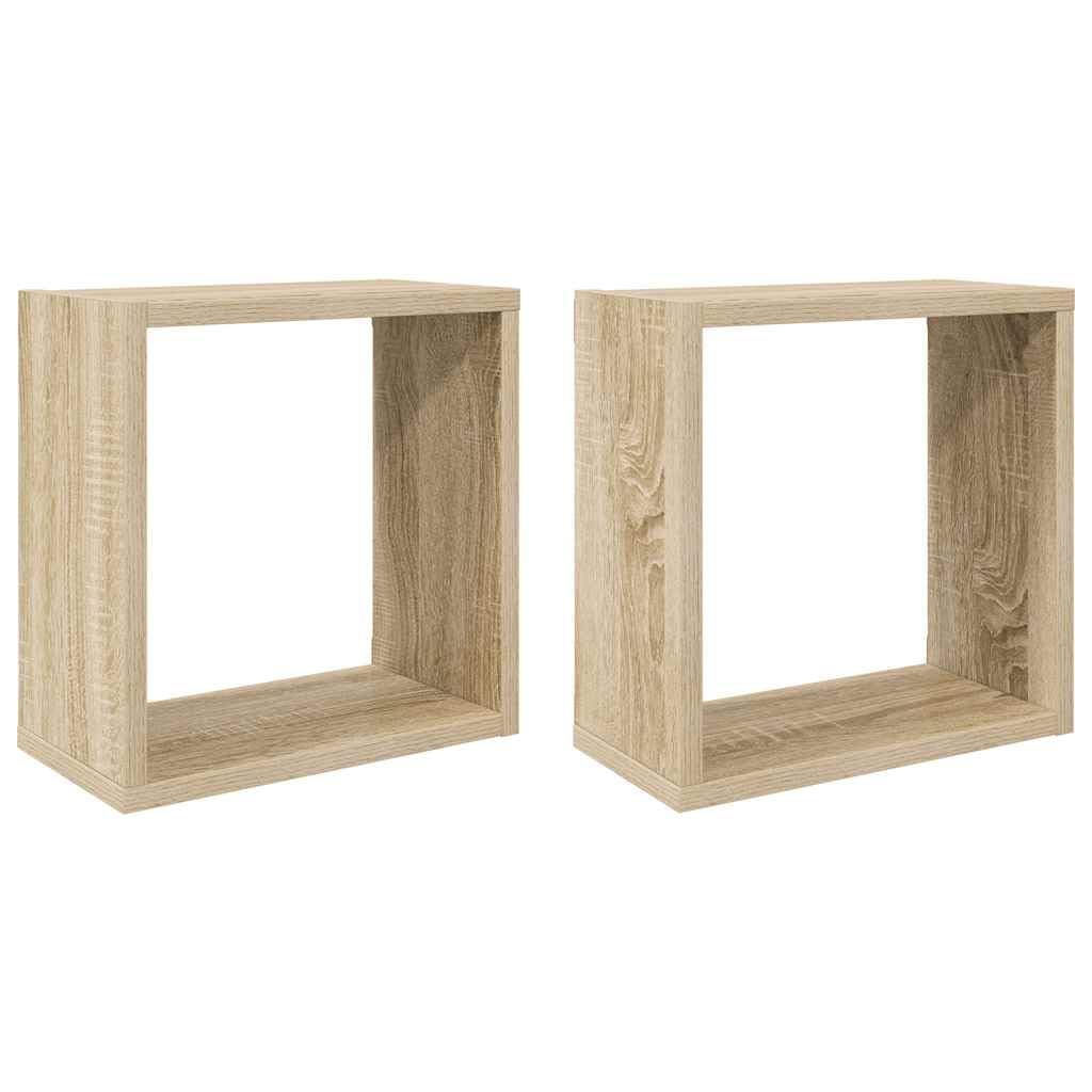 vidaXL 2X Würfelregal Wandregal Hängeregal Cube Lounge CD Regal Dekoregal Bücherregal Schweberegal W