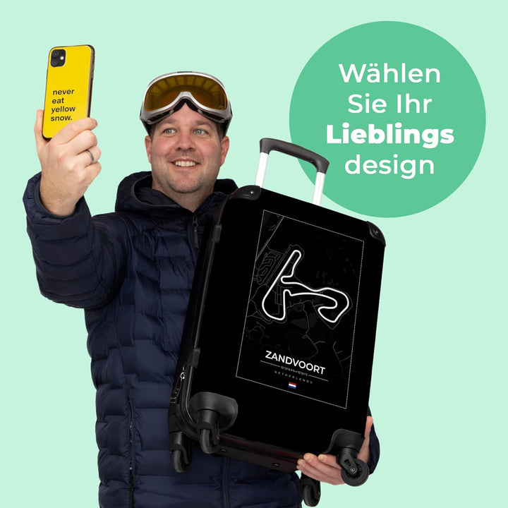 Koffer gross Trolley Rollkoffer Reisekoffer mit 4 Rollen Fotokoffer - F1 - Rennstrecke - Zandvoort -