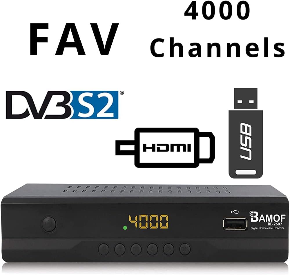 Bamof BE-2607 Digital Satelliten Sat Receiver - (HDTV, DVB-S/S2, HDMI, SCART, 2X USB 2.0, Full HD 10