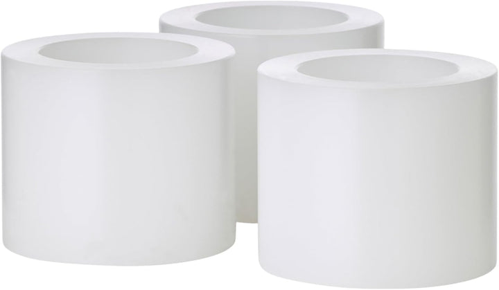 EDZARD 3er-Set Teelichthalter Dauerkerze Cornelius (Höhe 5 cm, Ø 6 cm), hitzebeständig bis 90°, aus
