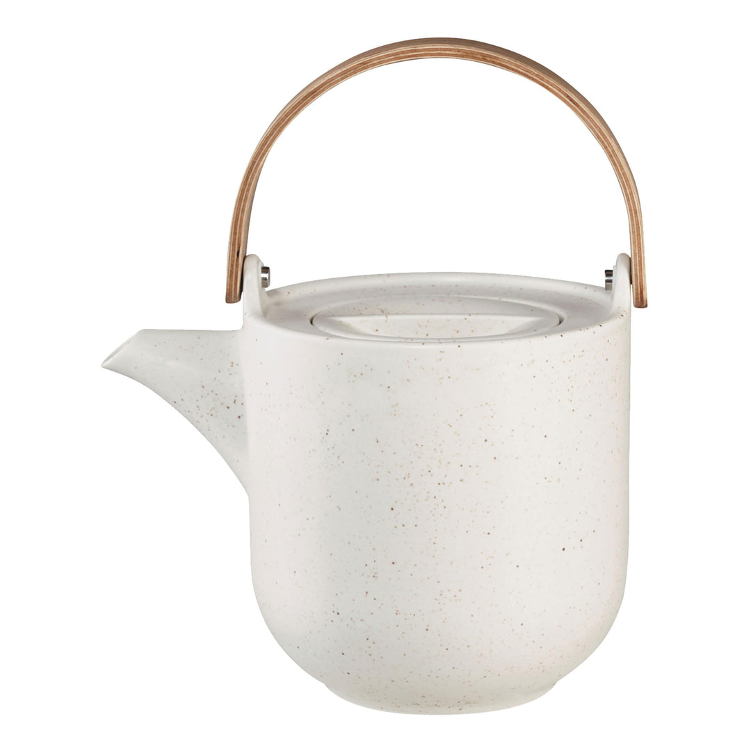 ASA coppa Teekanne mit Holzgriff sencha Porzellan 0,6l 0,6l Weiss, 0,6l Weiss