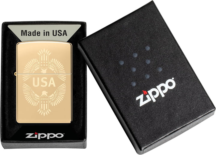 Zippo Adlerfeuerzeuge High Polish Brass, High Polish Brass