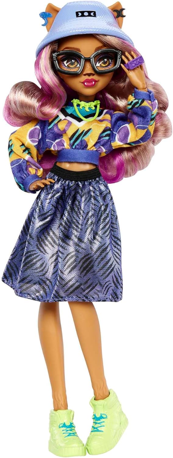 Monster High HKY70 - Spielset mit Puppe und Mode, Clawdeen Wolf Puppe und Zubehör, Boutique-Ankleide
