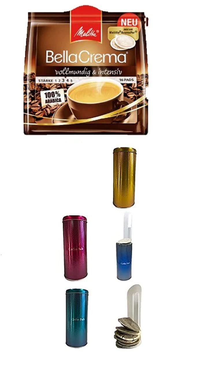 3X Kaffeepaddose - Kaffeedose für Kaffeepads - Aufbewahrungsbehälter für Kaffeepads - Dekodose
