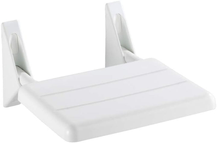 WENKO 17937100 Duschklappsitz Secura - 120 kg Tragkraft, Kunststoff - Polypropylen, 32 x 19 x 36 cm,