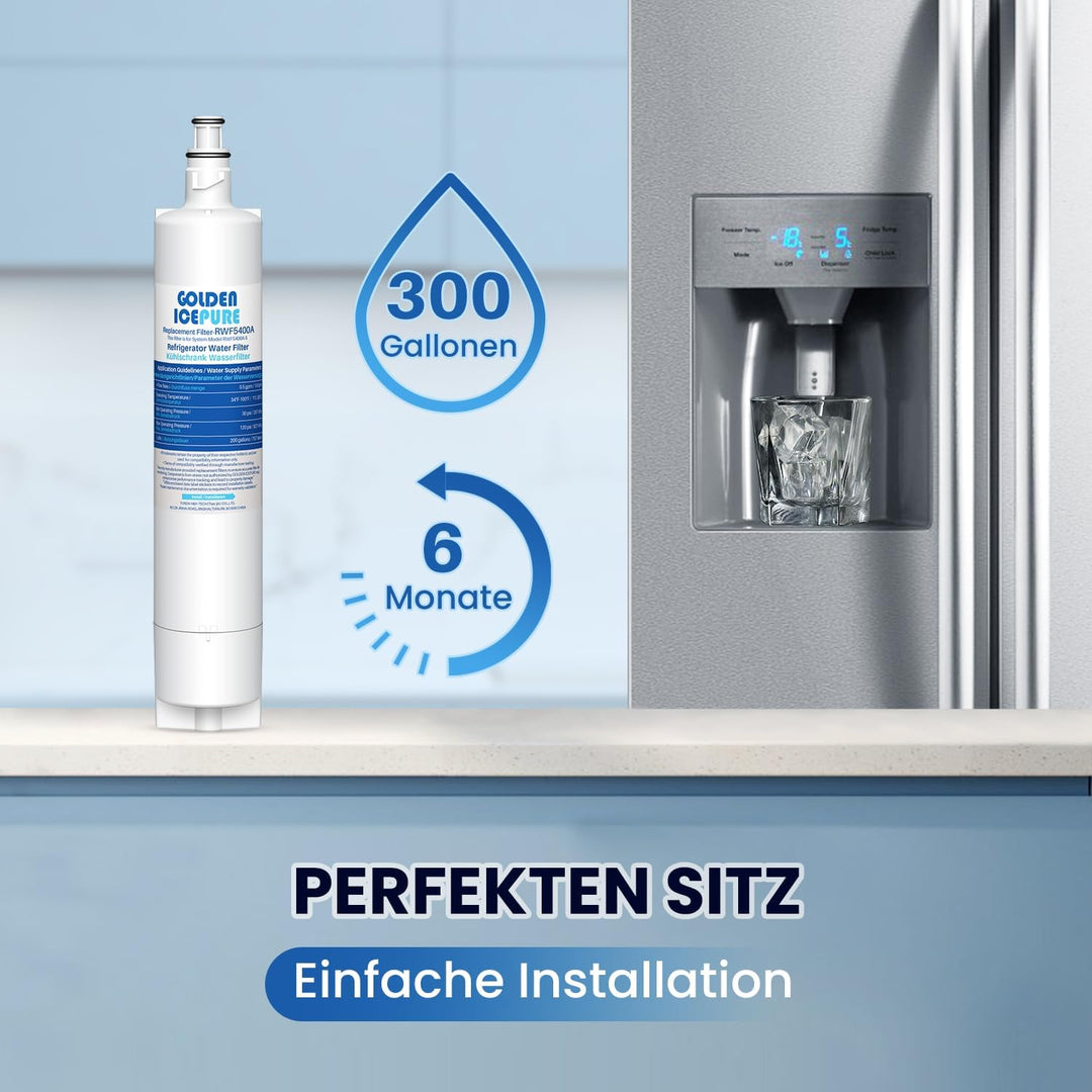 GOLDEN ICEPURE Kühlschrank-Wasserfilter kompatibel mit Fisher &amp; Paykel 847200; RS9120W Activesmart i