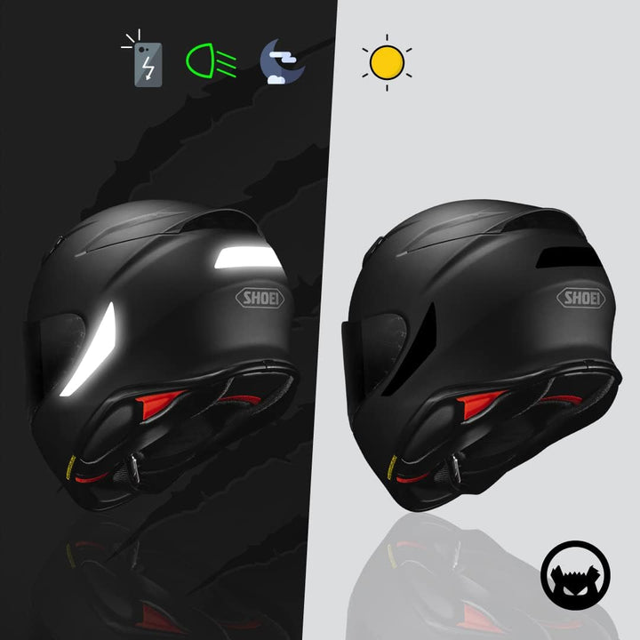 FYB© Set mit 5 reflektierenden Streifen, wiederverwendbar, kompatibel mit Helm Shoei NXR 2™, 3M™ Tec