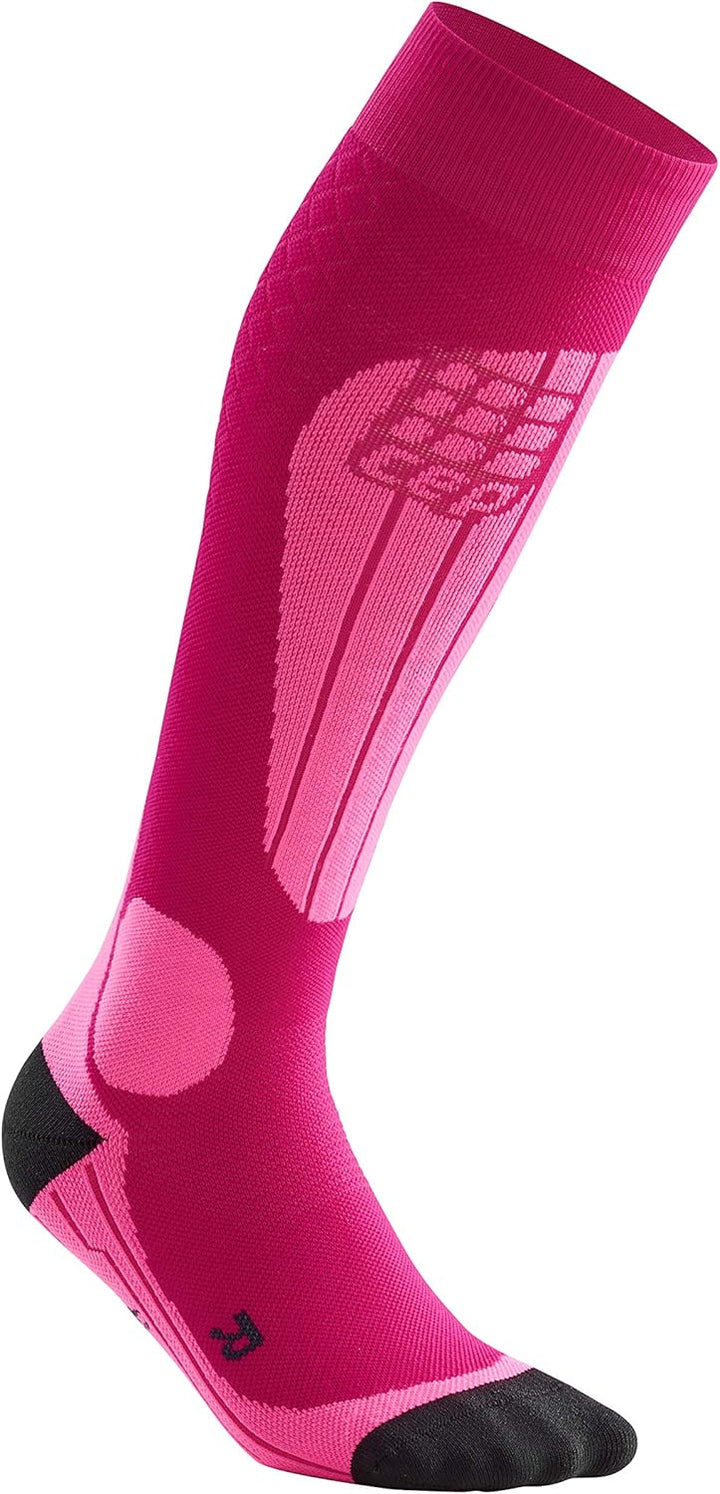 CEP Damen Ski Thermo Socken II Pink/Flash Pink, II Pink/Flash Pink