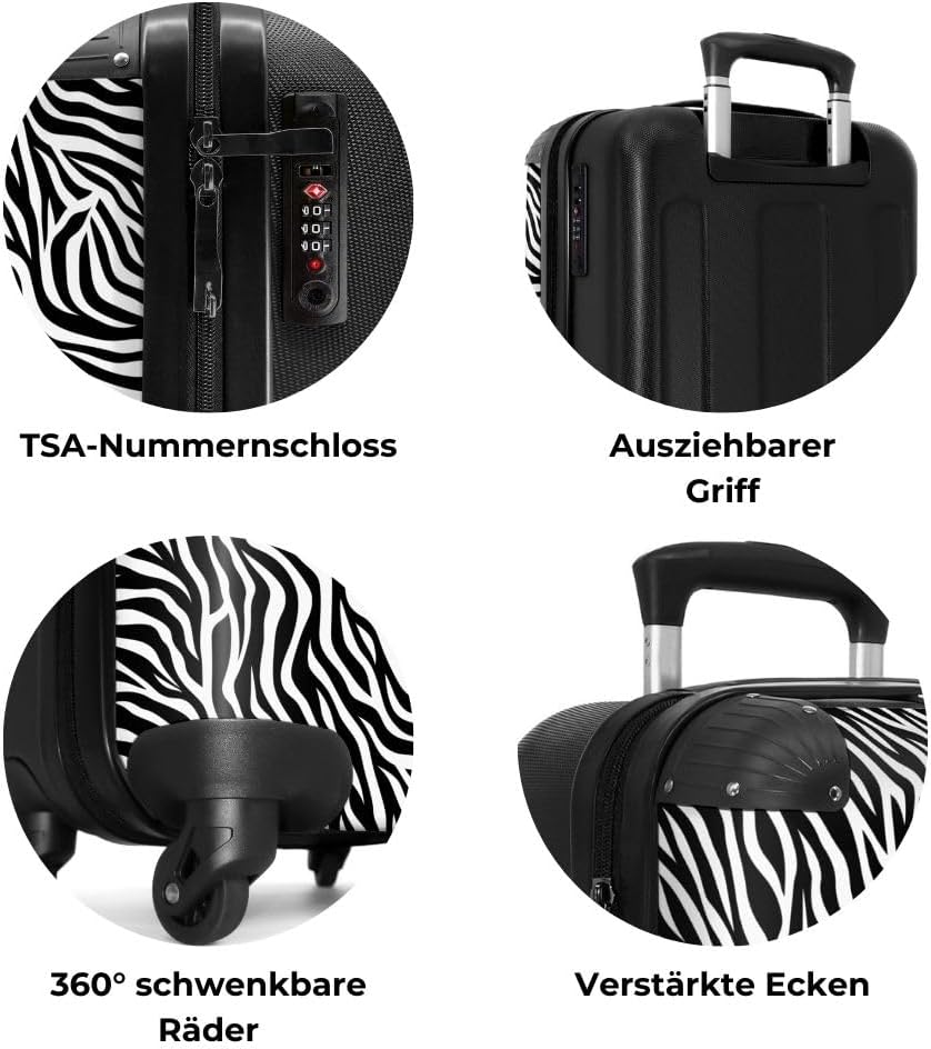 NoBoringSuitcases.com® Handgepäck, Hartschalenkoffer mit TSA Schloss, Trolley, Reisekoffer, Carry on