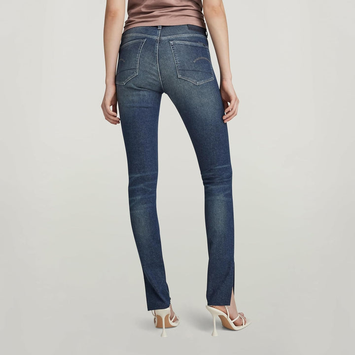 G-Star Damen Jeans 3301 Skinny Slit Jeans 28W / 28L Blau (Antique Forest Blue D21404-d188-d355), 28W
