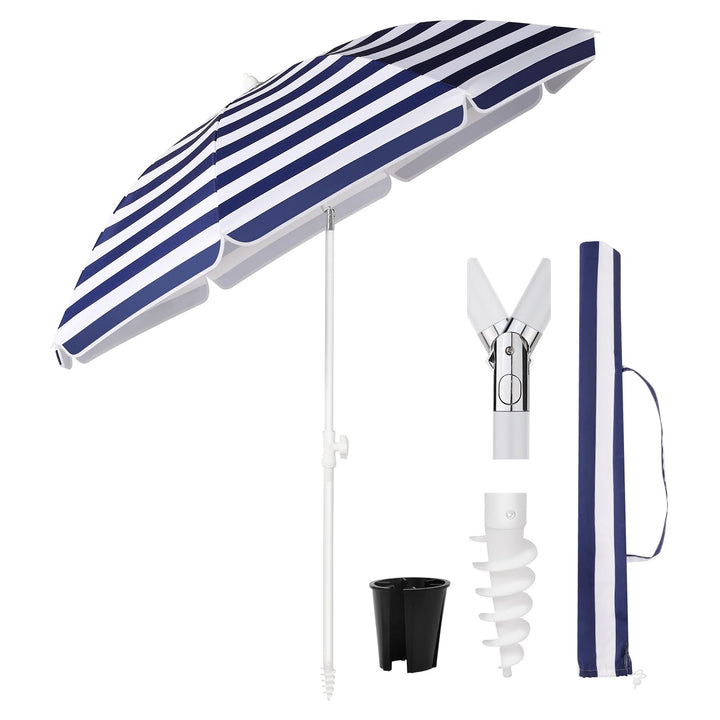 Sekey 160 cm Sonnenschirm Balkon mit Bodenhülse & Schutzhülle, Neigungs und Höhenverstellung, Sonnen