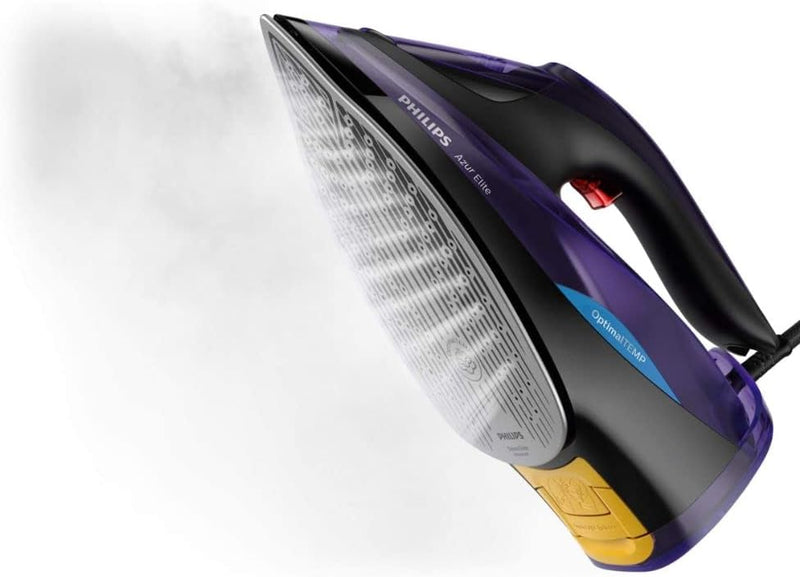 Philips Dampfbügeleisen (SteamGlide Dampfbügeleisen A, Advanced, 3 m, 260 g/min, schwarz, violett, 7