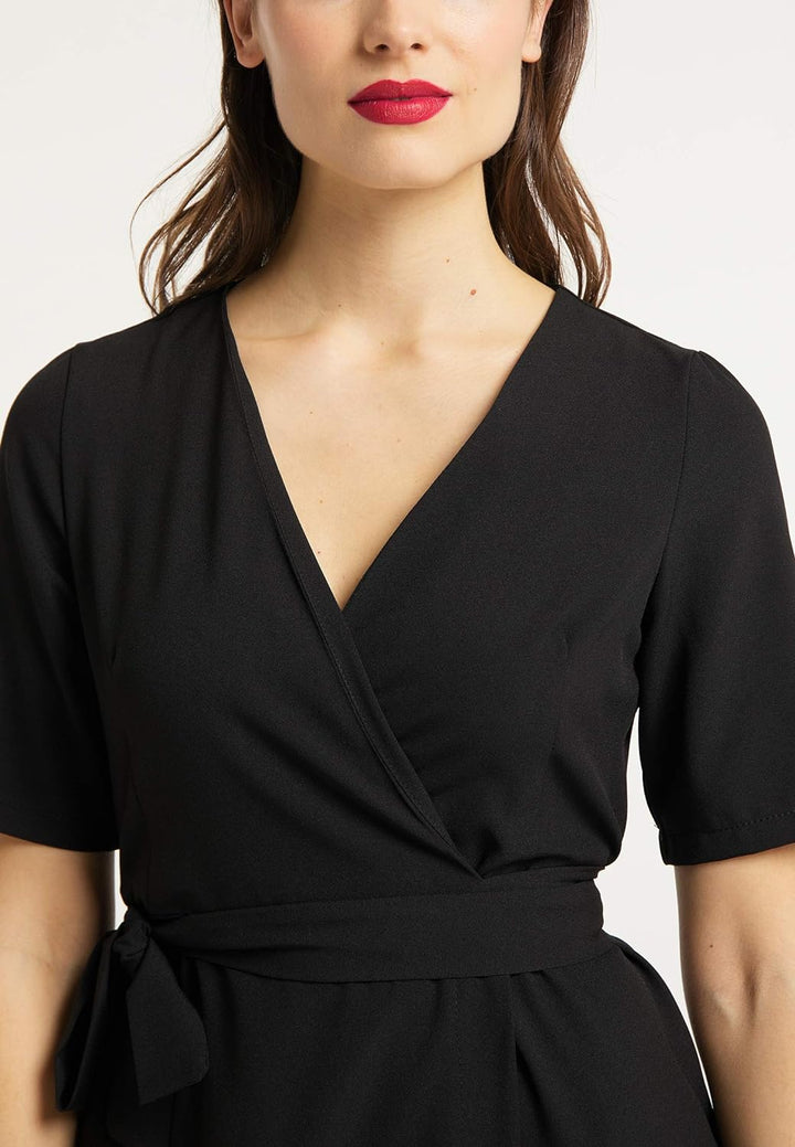 usha BLACK LABEL Damen 512010_Schwarz_L_51210653 Lässiges Kleid, L
