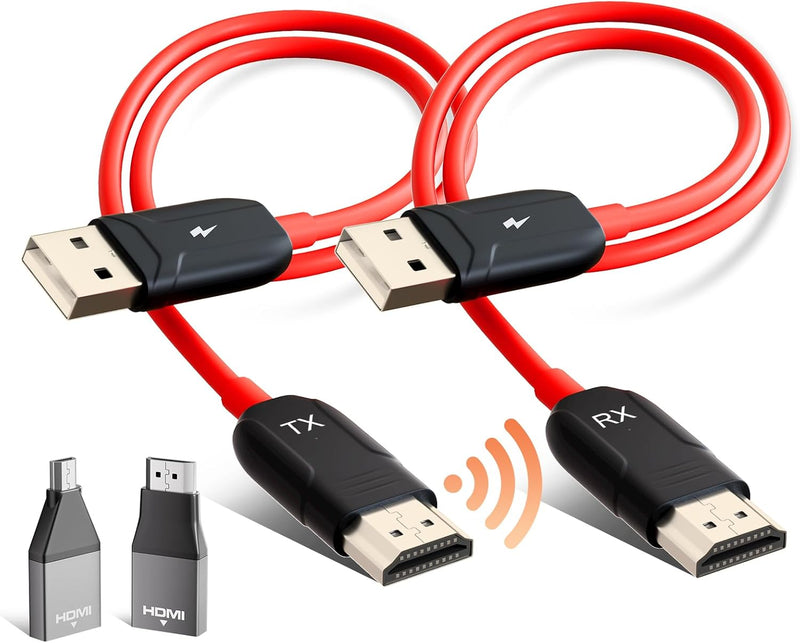 LXJADAP Wireless HDMI Transmitter and Receiver,1080P HD Funk HDMI Funkübertragung für Streaming Vide