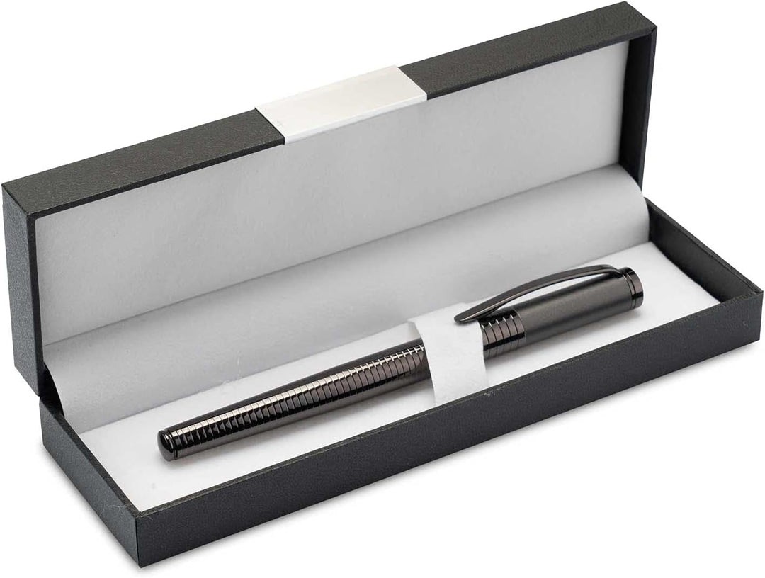 Hörner Fortress - Hochwertiger Füllfederhalter Metall I Premium Geschenkbox I Tinte in Schwarz I Lux