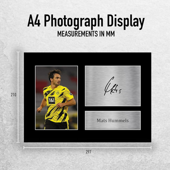 HWC Trading A4 Mats Hummels Borussia Dortmund Geschenke Gedruckt, Signiert Autogramm Bild, Für Fussb