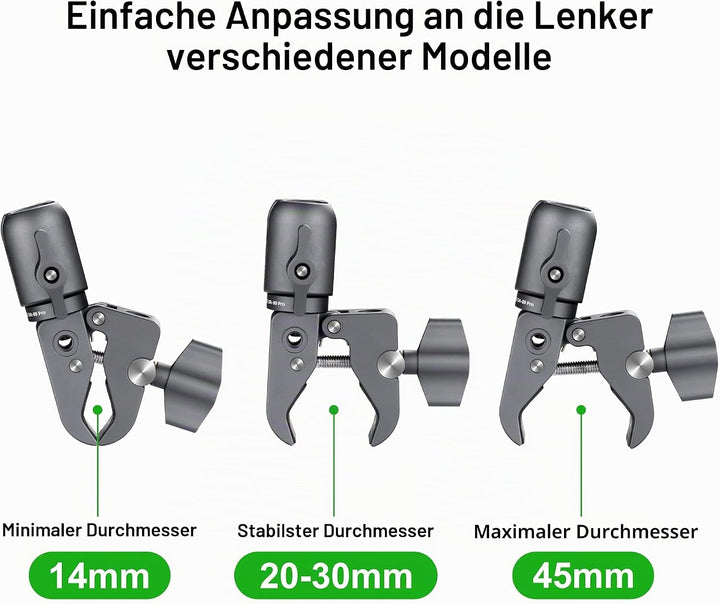 FANAUE Single Socket Arm with Handlebar Base Mount Strong Rod Clamp Compatible with RAM Mounts 1 Inc