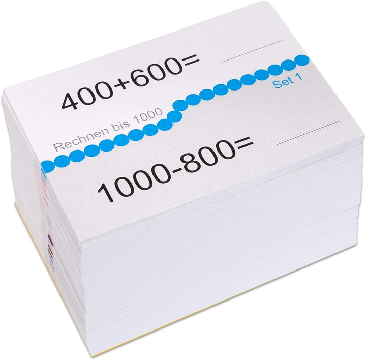 Betzold Selbstlernkarten Mathe in der Grundschule - 5er-Set Rechnen lernen Weiss, Weiss