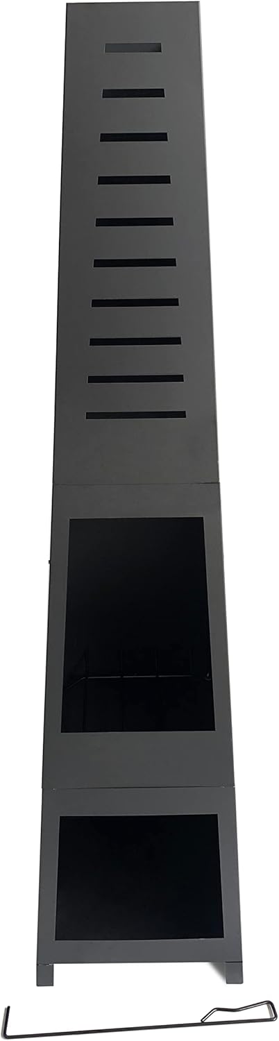 tepro Feuerstelle Bainbridge, Pyramidenkamin mit Holzregal, inkl. Schürhaken, Masse ca. 36 x 36 x 15