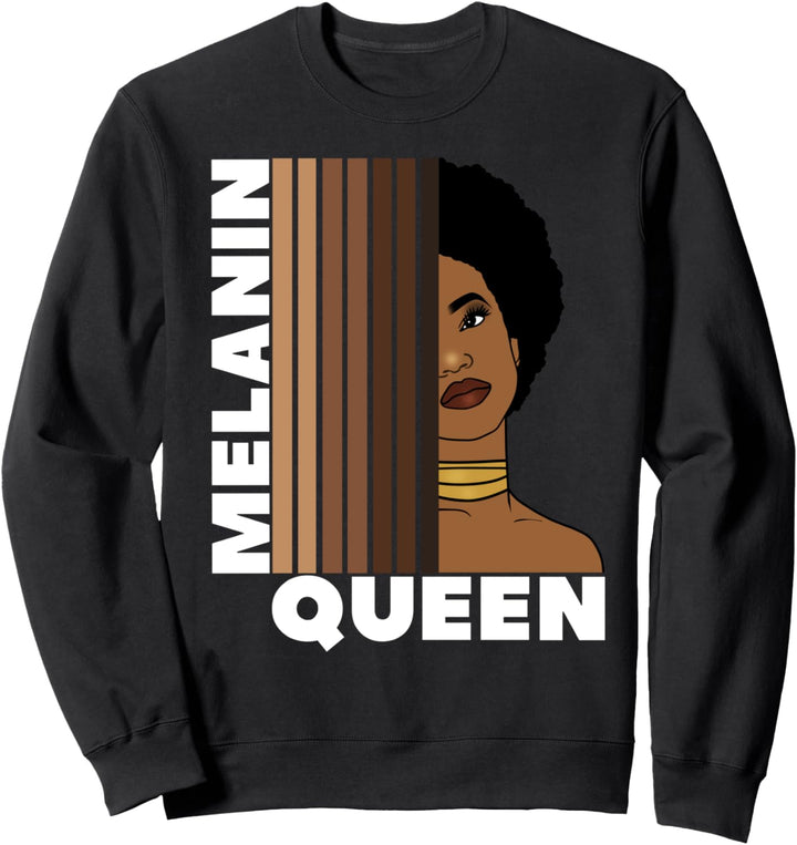 Oheneba: Melanin Drippin Queen Black Afrocentric Pride Afro Sweatshirt