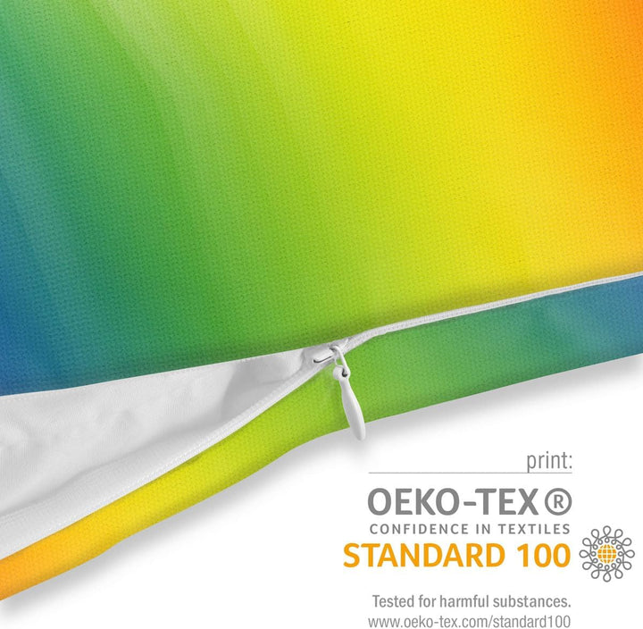 VOID Regenbogen Farben Pride Kissenbezug Kissenhülle Polyester wasserfest Outdoor Indoor, Kissen Grö