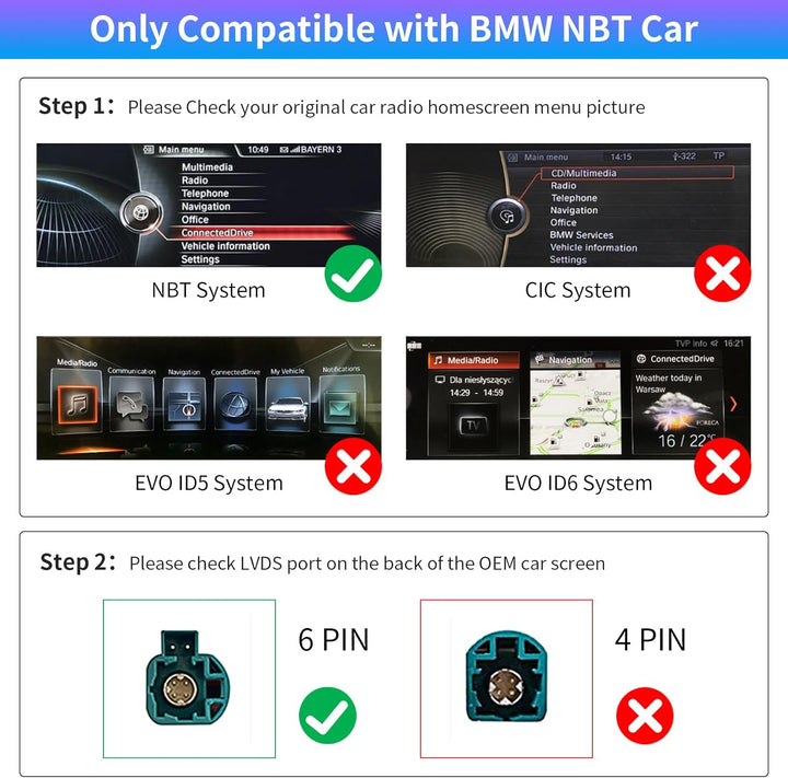 Road Top Wireless Carplay Retrofit Kit Decoder für BMW NBT System 3 4 5 6 7 Series X1 X3 X4 X5 X6 20