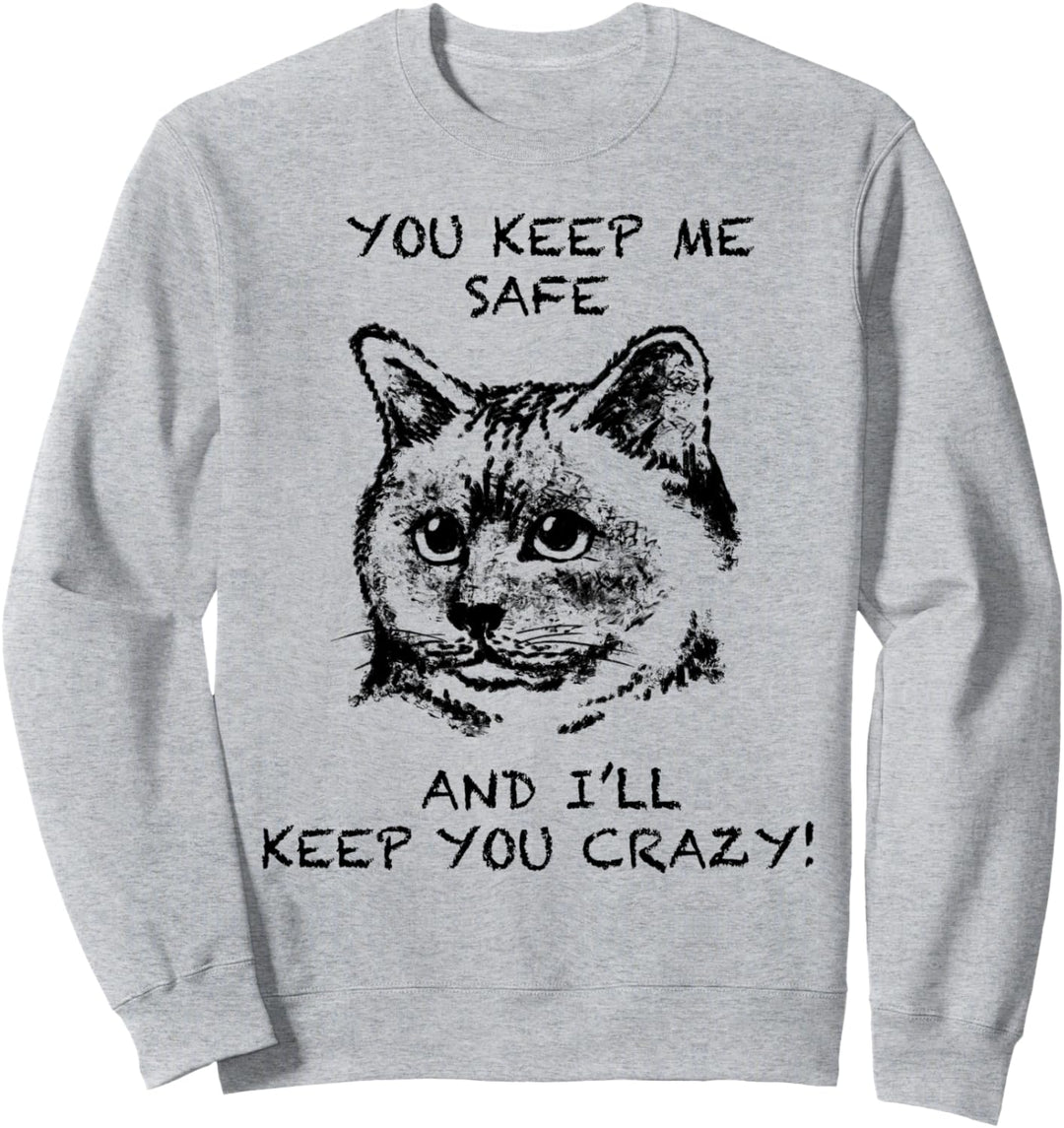 Birman Lustige Katze Zitat Hand gezeichnete Kunst Sweatshirt