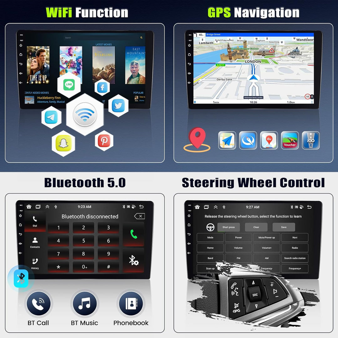 SIXTOP 6+128G 8-Core Android 15 Autoradio für BMW X3 E83 2004-2012, 9 Zoll Touchscreen Radio mit Wir