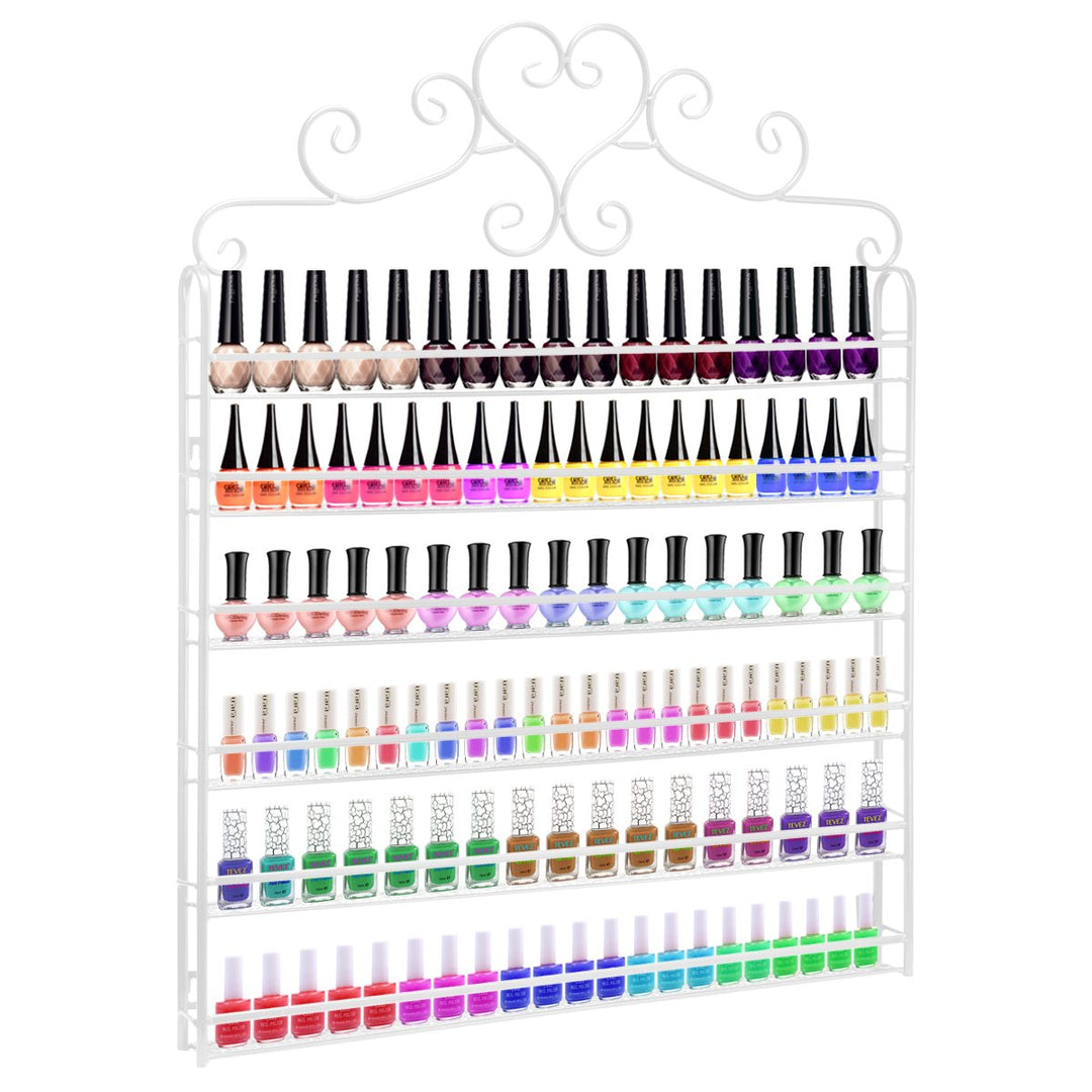6-tier Metall Nagellackständer Nagellack Aufbewahrung Display Wandregal Nagellack Organisator Lippen