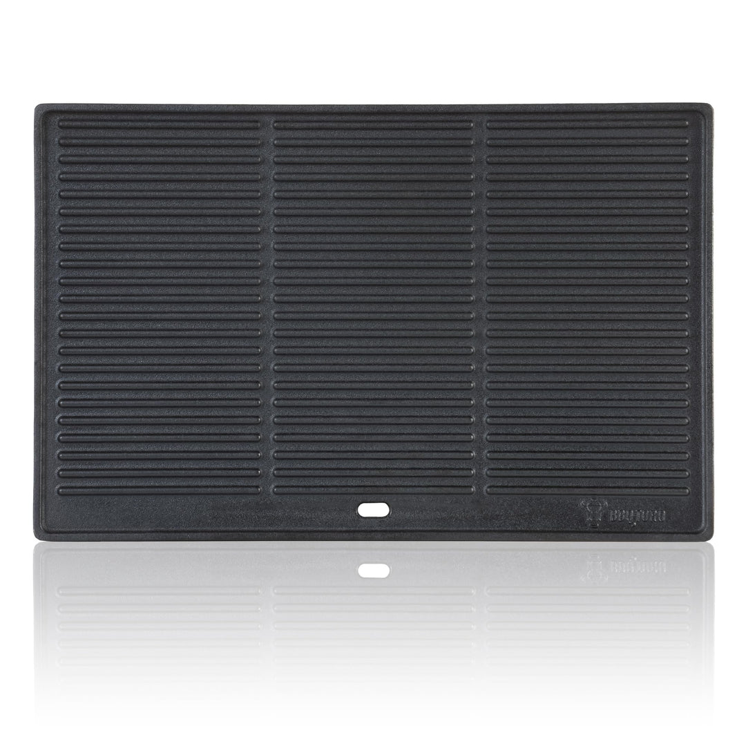 BBQ-Toro Gusseisen Grillplatte | 48 x 31,5 cm | Wendeplatte, beidseitig verwendbar | Rechteckig, Uni