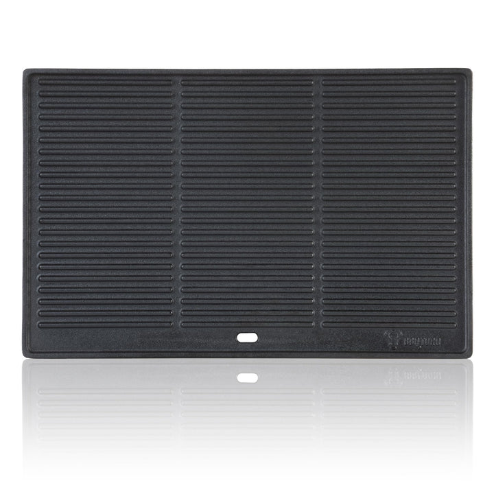 BBQ-Toro Gusseisen Grillplatte | 48 x 31,5 cm | Wendeplatte, beidseitig verwendbar | Rechteckig, Uni